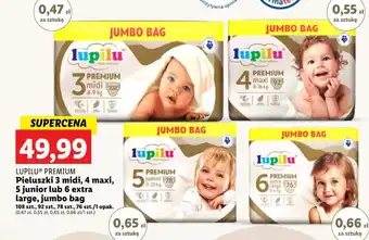 Lidl Pieluszki 3 midi, 4 maxi, 5 junior lub 6 extra large, jumbo bag oferta