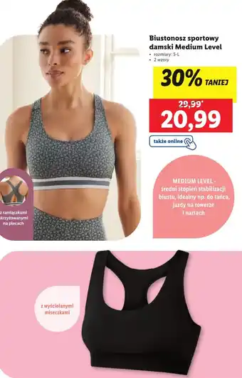 Lidl Biustonosz sportowy damski Medium Level oferta