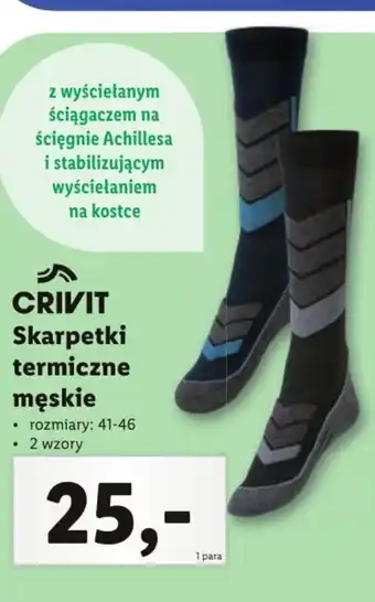Lidl CRIVIT Skarpetki termiczne męskie oferta
