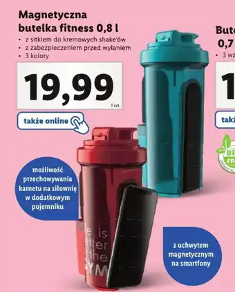 Lidl Magnetyczna butelka fitness 0,8 l oferta
