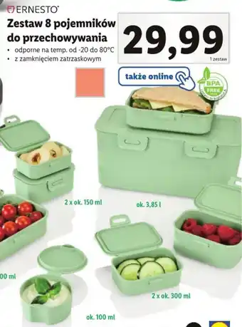 Lidl ERNESTO Zestaw 8 pojemników do przechowywania oferta