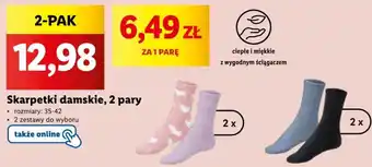 Lidl Skarpetki damskie 2 pary oferta