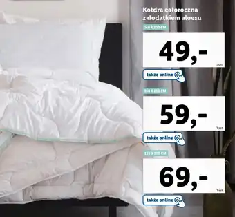 Lidl Kołdra całoroczna z dodatkiem aloesu 140 X 200 CM oferta