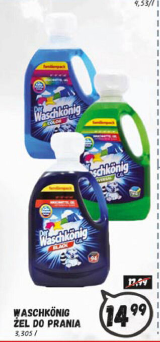 Wafelek Waschkonig żel do prania 3,305l oferta