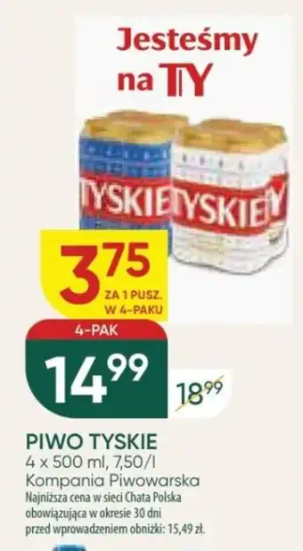 Chata Polska PIWO TYSKIE 4 x 500 ml oferta