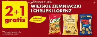 Biedronka WSZYSTKIE CHIPSY WIEJSKIE ZIEMNIACZKI I CHRUPKI LORENZ oferta