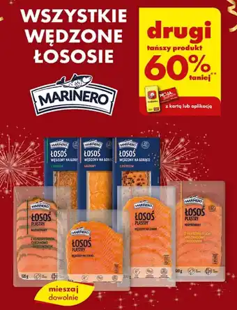Biedronka WSZYSTKIE WĘDZONE ŁOSOSIE MARINERO oferta