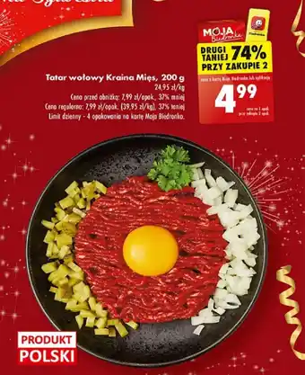Biedronka Tatar wołowy Kraina Mięs, 200 g oferta