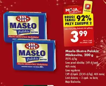 Biedronka Masło Ekstra Polskie Mlekovita, 200 g oferta