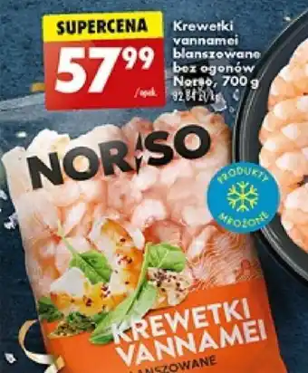 Biedronka Krewetki vannamei blanszowane bez ogonów Norte, 700 g oferta