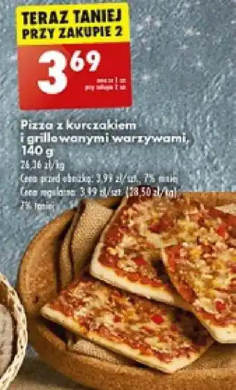 Biedronka Pizza z kurczakiem i grillowanymi warzywami 140 g oferta