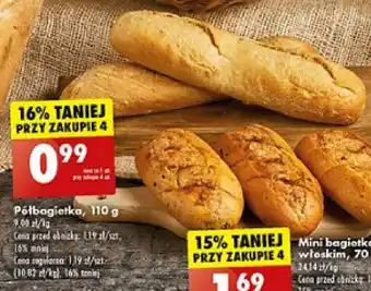 Biedronka Pólbagietka 110 g oferta
