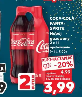 Kaufland COCA-COLA, FANTA, SPRITE Napój gazowany 2 x 1l oferta