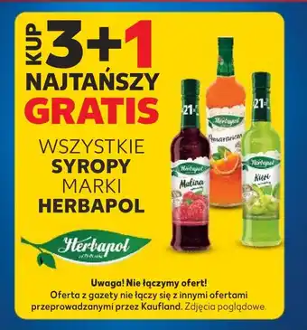 Kaufland WSZYSTKIE SYROPY MARKI HERBAPOL oferta
