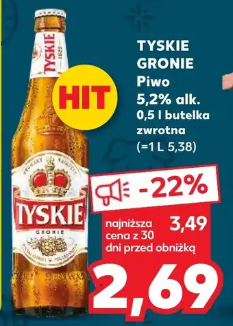 Kaufland TYSKIE GRONIE Piwo 0,5l oferta