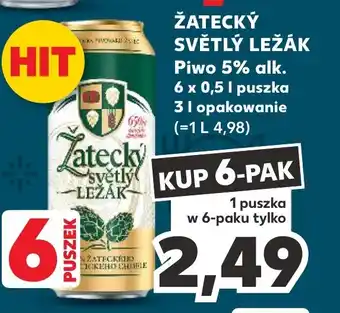 Kaufland ŽATECKÝ SVĚTLÝ LEŽÁK Piwo 6 x 0,5 l oferta