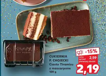 Kaufland CUKIERNIA P. CHOJECKI Ciasto Tiramisu z mascarpone 100 g oferta