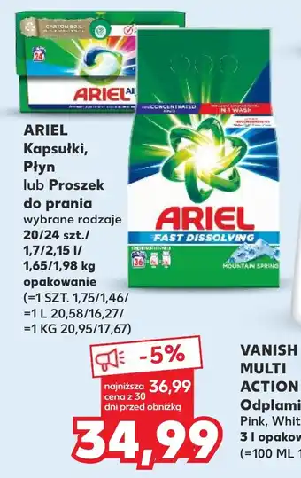 Kaufland ARIEL Kapsułki, Płyn lub Proszek do prania oferta