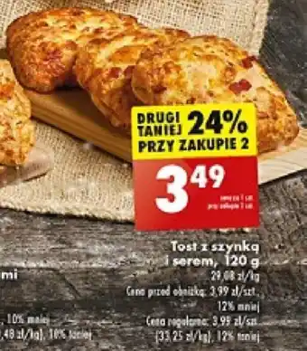 Biedronka Tost z szynką serem, 120 g oferta