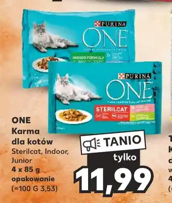 Kaufland ONE Karma dla kotów 4 x 85 g oferta