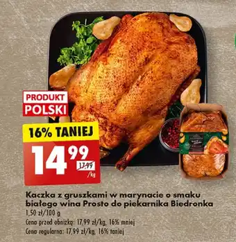 Biedronka Kaczka w marynacie prosto do piekarnika oferta