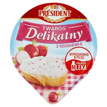 Delikatesy Centrum Président twaróg delikatny z rzodkiewką 150 g oferta