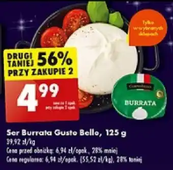 Biedronka Ser Burrata Gusto Bello 125g oferta