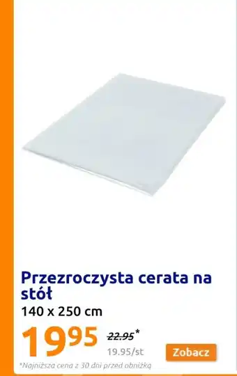 Action Przezroczysta cerata na stół oferta