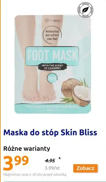 Action Maska do stóp Skin Bliss oferta