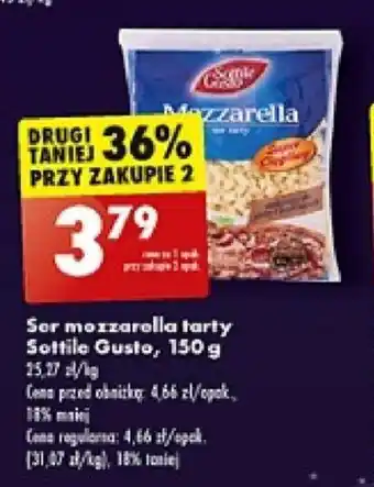 Biedronka Ser mozzarella tarty Sottile Gusto 150g oferta