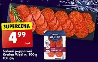 Biedronka Salami pepperoni Kraina Wędlin 100 g oferta