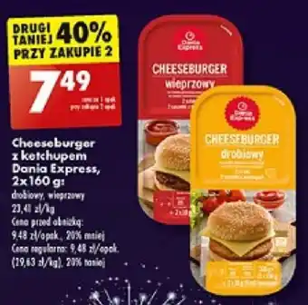Biedronka Cheeseburger z ketchupem Dania Express 2x160g oferta