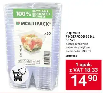 Selgros POJEMNIKI FINGERFOOD 60 ML 50 SZT. oferta