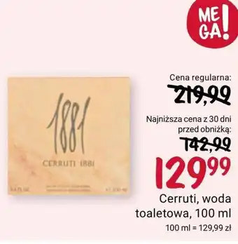 Rossmann Woda toaletowa cerruti oferta