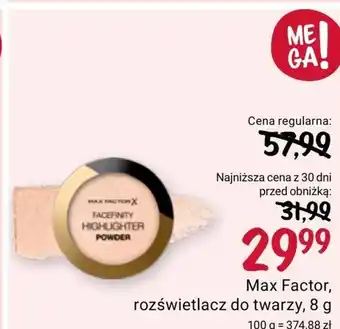 Rossmann Rozświetlacz do twarzy max factor oferta