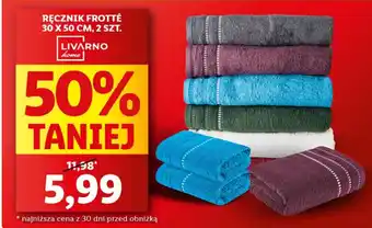 Lidl RĘCZNIK FROTTÉ 30 X 50 CM, 2 SZT. oferta
