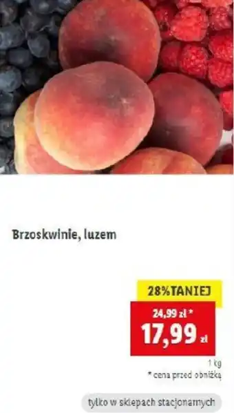 Lidl Brzoskwinie, luzem 1 kg oferta