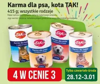 Stokrotka Karma dla psa, kota TAK! 415 g oferta