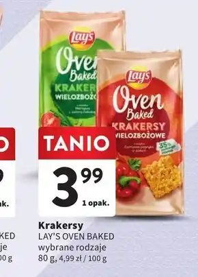 Intermarche Lay's oven baked krakersy wielozbożowe o smaku warzywa z zieloną cebulką 80 g oferta