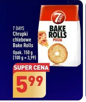 ALDI 7 days bake rolls chrupki chlebowe o smaku pizzy 150 g oferta