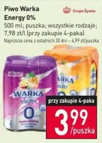 Stokrotka Piwo Warka Energy 0% 500 ml oferta