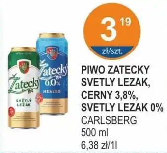 Rabat PIWO ZATECKY SVETLY LEZAK, CERNY 3,8%, SVETLY LEZAK 0% 500 ml oferta