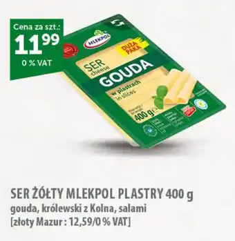 Eurocash Cash & Carry SER ŻÓŁTY MLEKPOL PLASTRY 400 g oferta