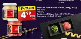 Biedronka Imbir do sushi House of Asia, 190 g/110 g oferta