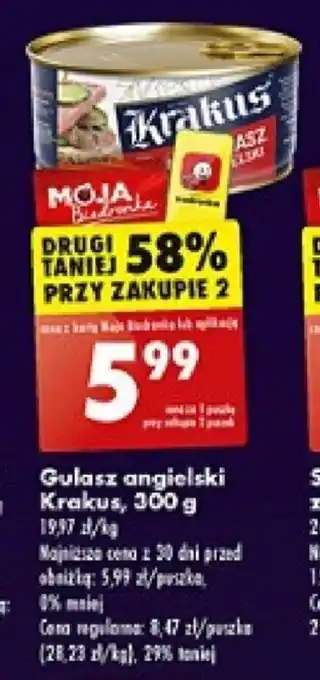 Biedronka Gulasz angielski Krakus, 300 g oferta