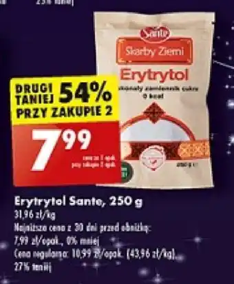 Biedronka Erytrytol Sante, 250 g oferta