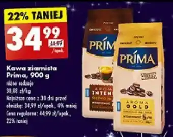 Biedronka Kawa ziarnista Prima, 900 g oferta
