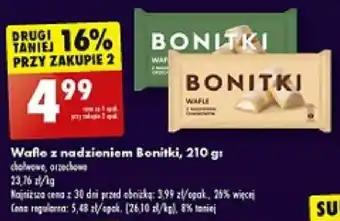 Biedronka Wafle z nadzieniem Bonitki, 210 g oferta