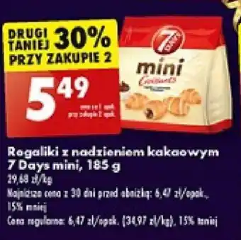 Biedronka Rogaliki z nadzieniem kakaowym 7 Days mini, 185 g oferta