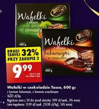 Biedronka Wafelki w czekoladzie Tasso, 600 g oferta